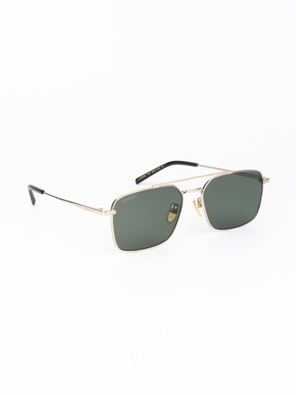 Gucci Men Sunglasses Gold Grey Rectangular GG1957SA 001 NEW AUTHENTIC - Picture 5 of 12